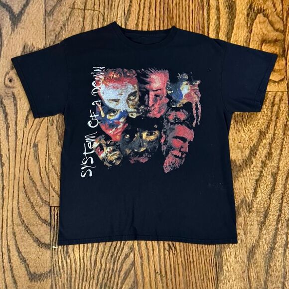 Y2K System of a Down Abstract Band T shirt - Picture 1 of 3
